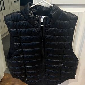 JoyLab Black Quilted High-Collar Puffer Vest